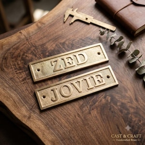 Brass Plaque - Ideal for Recognition Plaques - Name Plates, and Awards - Perfect for Office - Home Decor.door sign
