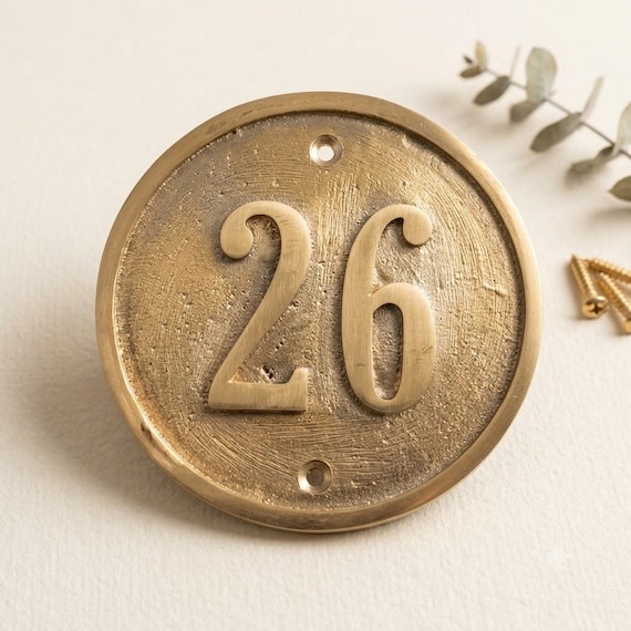House number Personalized Solid Brass Plaque Name Plate Wall Signs New Home Gift Date Plaque.brass sign.door sign.house number plaque,metal,
