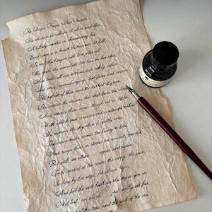 Carta personalizada inspirada en Bridgerton, manuscrita del siglo XIX/época victoriana