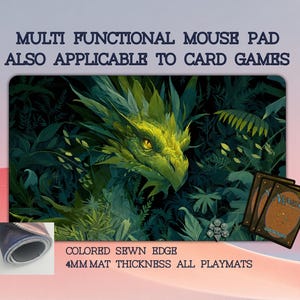 Tappetino da gioco Dragon, tappetino da gioco Magic the Gathering, tappetino per mouse da gioco, tappetino per mouse (24" X 14")