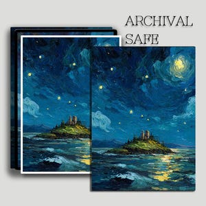 Moonlit Island card sleeves – Ultra Clear Foil/Fullart Compatible for Premium Card Collections，Fit for Standard sized Cards