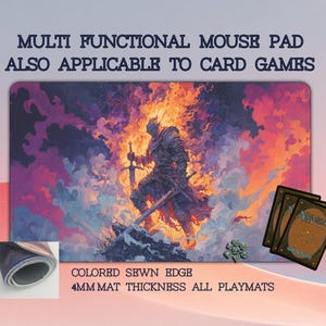 Ember Warrior-bureaumat: Magic the Gathering-speelmat, gamingmuismat, muismat (24 x 14 inch)