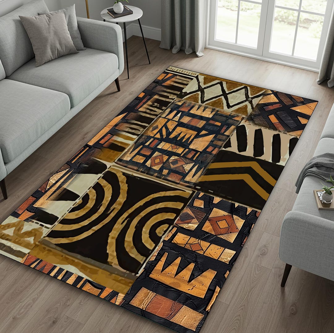 Rasist Rug Savannah Area Rug|african Runner|afrocentric Non Slip Carpet|safari ...