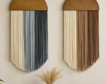 Personalized Macrame Wall Hanging: Boho Fiber Art, Custom Colors