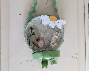 Spring Shaker Ornament | Handmade Shadow Box