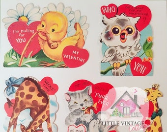 Vintage Valentine's Day Cards to Print | 15 Printable Vintage Children's Valentines For Crafts, Altered Art, Collage