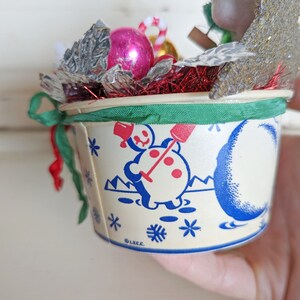 Repurposed Ice Cream Cup Snowman Christmas Decoration image 7