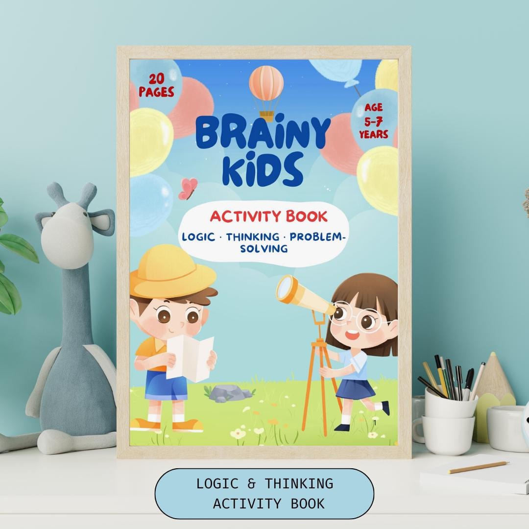 Brainy Computer Book Brainy Kids Activity Book | Logic, Thinking, Problem-solving for Ages 5 ...