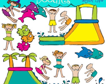 KPM Water Slide Fun digitale illustraties