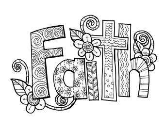 KPM Doodles Coloring page Faith