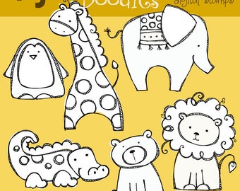 KPM Zoo babies  digital stamps