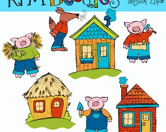 KPM drie varkens digitale illustraties