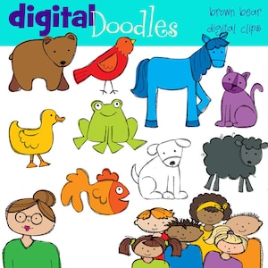 KPM Bear and Friends Digital clip art