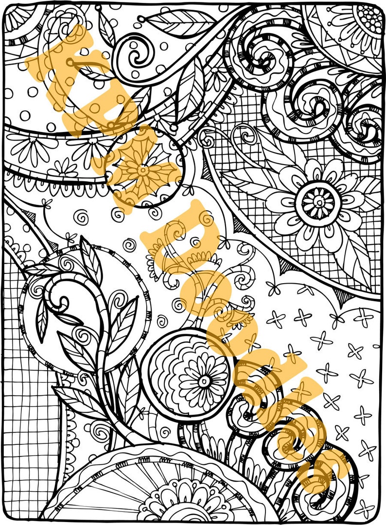 KPM Doodles Coloring page Secret Garden 1 | Etsy