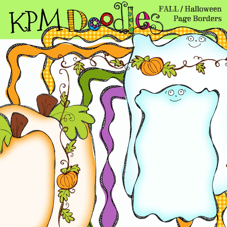 KPM Fall Halloween Page Borders image 1