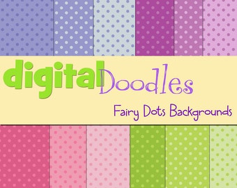 KPM fairy dots digital paper pack