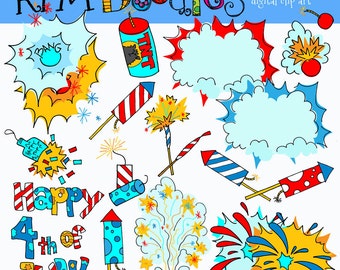 Rafa's Fourth of July digital clipart