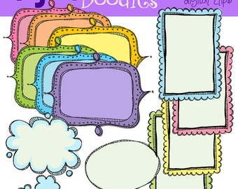 KPM Fun and Funky frames digital clipart