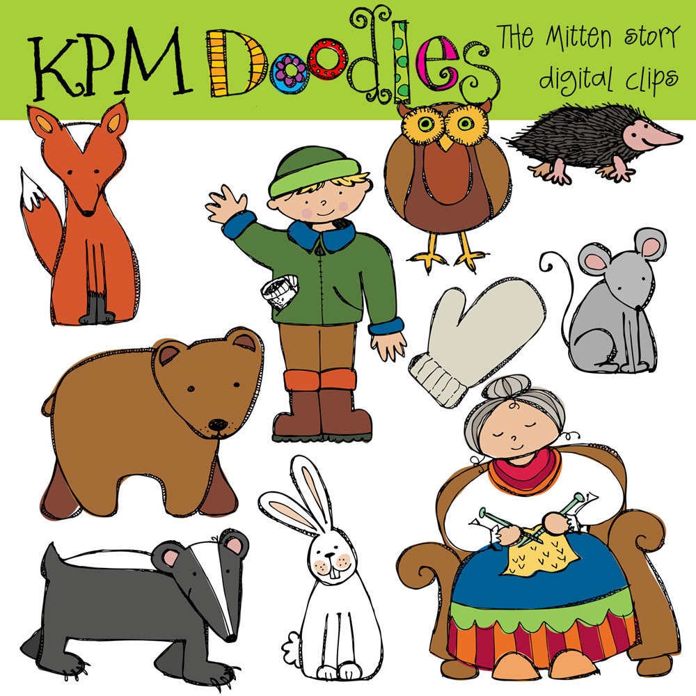 Kpm The Mitten Story Digital Clip Art Etsy Kpm The Mitten Story Digital Clip Art Etsy