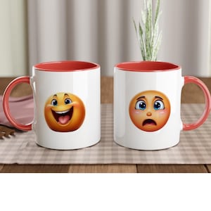 Emoji Mood Coffee Mug – Expressive Faces for Every Feeling – Colorful Ceramic Cup for Mornings, Emotions & Unique Gifts
