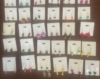Lote de 36 pares de pendientes colgantes n.° 1
