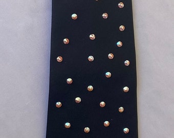 Cascading Stars Black Tie with Crystal AB Swarovski Rhinestones