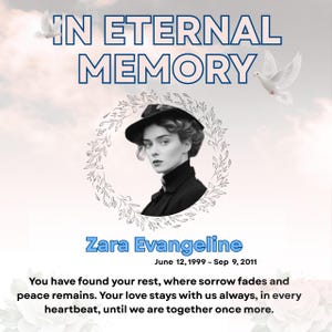 Digital Memorial Card for Loved Ones & Pets Rest in Peace Printable Tribute In Loving Memory Digital Download | Sympathy Card Keepsake