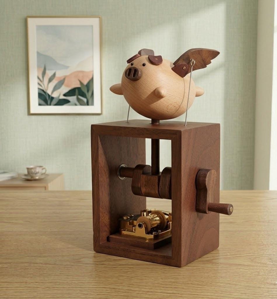 Vintage Pig Wind Up - Etsy