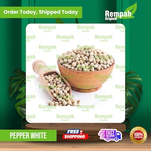 Whole White Pepper – Indonesian White Peppercorn – Culinary Spice – Premium Grade – Dried Pepper for Cooking & Seasoning