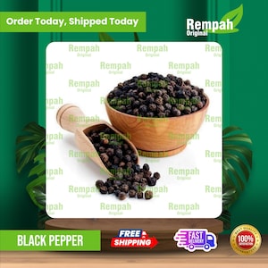 Whole Black Pepper – Indonesian Black Peppercorns – 100% Natural Culinary Spice – Sun-Dried – Handpicked Premium Quality