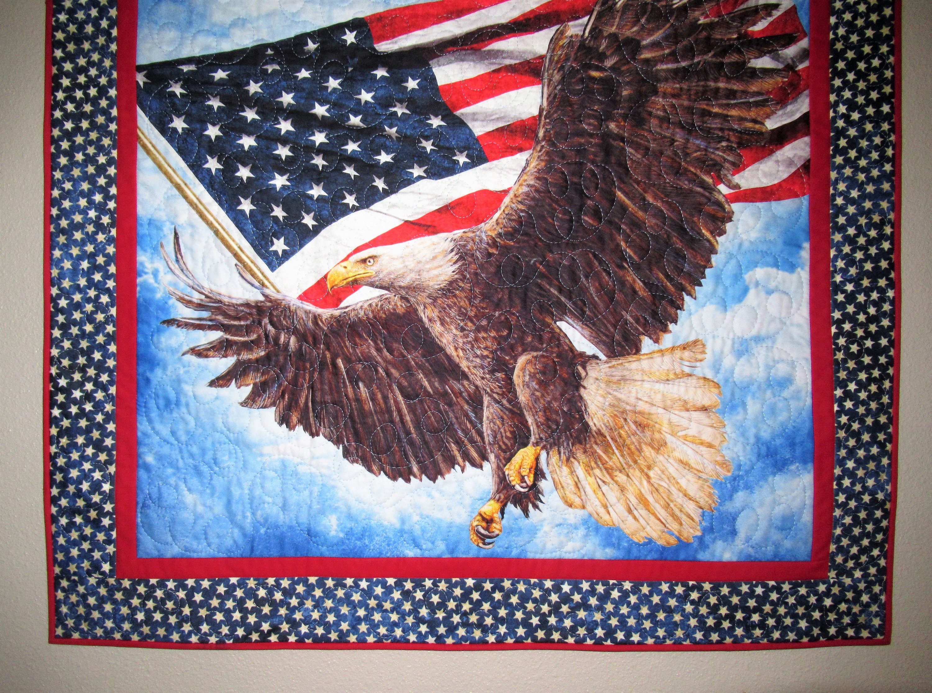 Patriotic Wall Hanging Veterans Day Eagle Independence Day