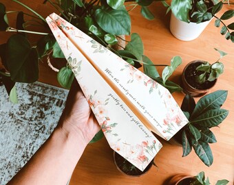 50 Floral Printed Paper Airplanes to Throw at Your Wedding Ceremony or Reception Send Off, Unique Wedding Exit Ideas, Flowers, Garden Theme