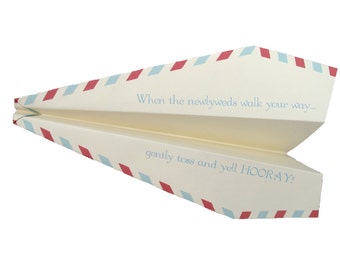 WEDDING EXIT IDEA - 100 Folded Paper Airplanes for Guests to Throw as You Walk Down the Aisle as Newlyweds, Ceremony Exit, Reception Sendoff