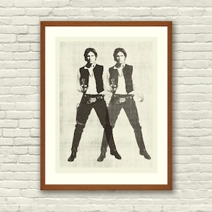 SPACE COWBOY - Star Wars Inspired, Han Solo, 18 x 24 Handprinted Silkscreen Art Print, Modern Poster, Boutique, Retro Home