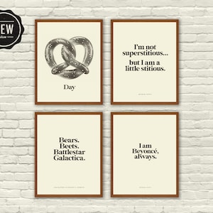 THE OFFICE Inspired Poster, Pretzel Day and Quotes Set, Art Print - 8 X ...