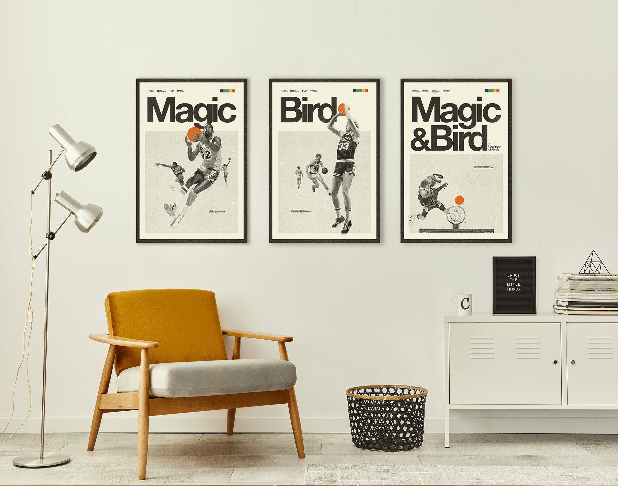 MAGIC Johnson & Larry BIRD Inspired Poster Series, Art Print