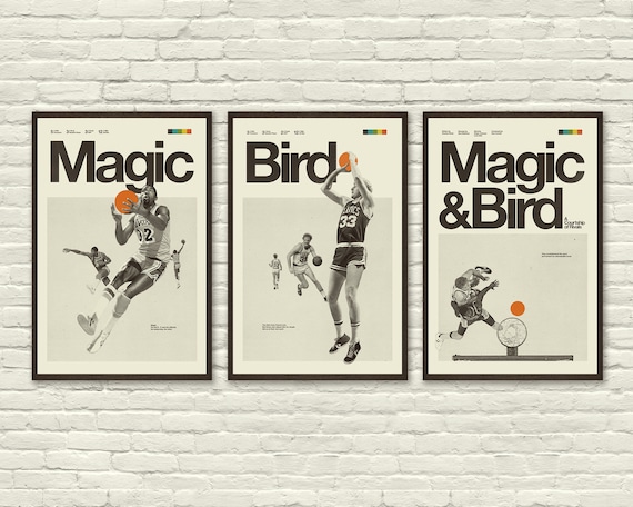 MAGIC Johnson & Larry BIRD Inspired Poster Series, Art Print