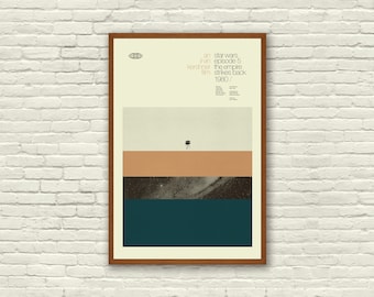 Poster del film ispirato a STAR WARS, L'Impero colpisce ancora - Minimalista, grafico, moderno di metà secolo, vintage, retrò per la casa