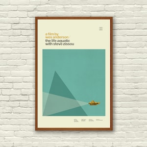 WES ANDERSON Inspired Posters, Art Print Movie Poster Series Minimalist, Graphic, Mid Century Modern, Vintage Style, Retro Home image 2