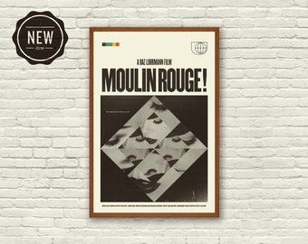 Poster ispirato a Baz Luhrmann - Moulin Rouge, stampa artistica - Minimalista, Moderno di metà secolo