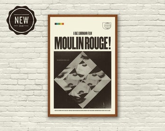 Baz Luhrmann Inspired Poster - Moulin Rouge, Art Print - Minimalist, Mid-Century Modern