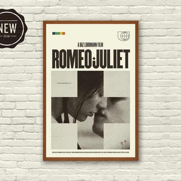 Baz Luhrmann Inspired Poster - Romeo + Juliet, Art Print - Minimalist, Mid-Century Modern