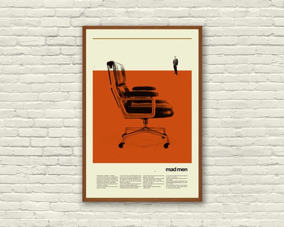 Mad Men Eames Chair Inspired Poster X 18 Art Prints New - Etsy Norway