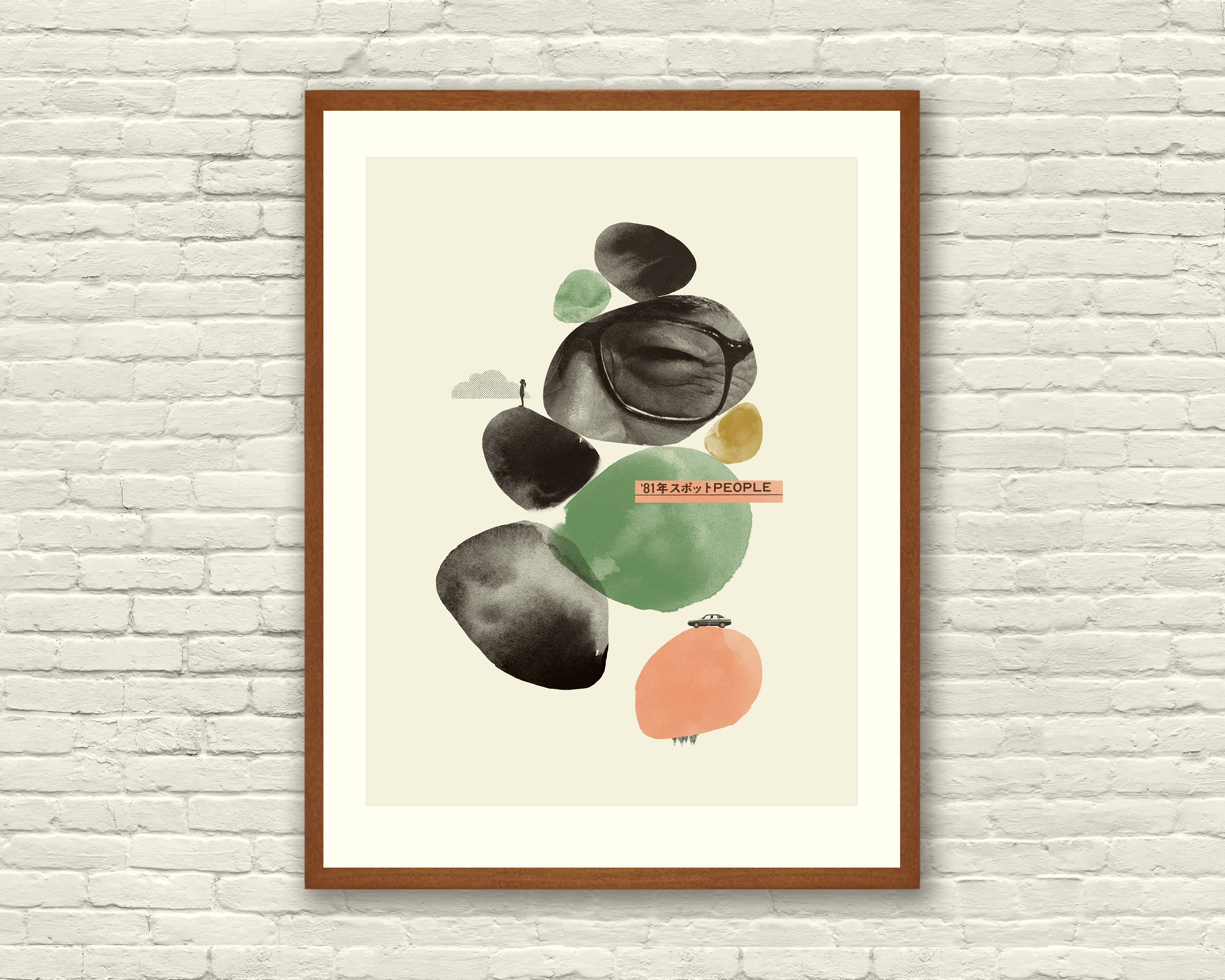 SPIRITED AWAY - Miyazaki Fine Art Print, 18 x 24 Archival Pigment Art Print, Mid-Century Modern, Coral, Blush, Green, Vintage