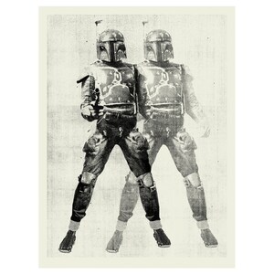 BOUNTY HUNTER Star Wars Inspired, Boba Fett 18 x 24 Handprinted Silkscreen Art Print, Modern Poster, Boutique, Retro Home image 3