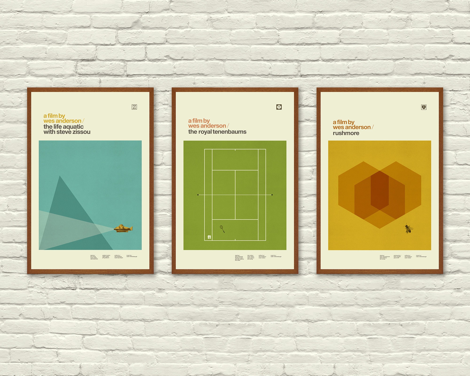 Op WES ANDERSON geïnspireerde posters, art print filmposterserie -  minimalistisch, grafisch, Hollywood Regency, vintage stijl, retro Home -  Etsy België, image size:2000x1600