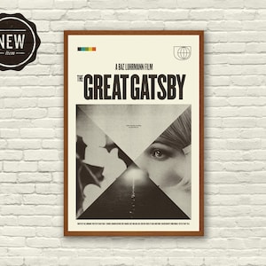 Baz Luhrmann Inspired Poster - The Great Gatsby, Art Print - Minimalist, Mid-Century Modern