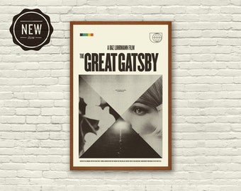 Baz Luhrmann Inspired Poster - The Great Gatsby, Art Print - Minimalist, Mid-Century Modern