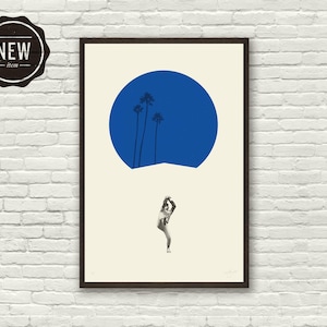 DODGERS, Fernando Valenzuela, affiche, impression d&#39;art, bleu, Dodger Stadium - vintage, baseball, séries mondiales, minimaliste, moderne, Californie