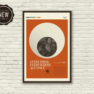 EVERYTHING EVERYWHERE ALL at Once Inspired Poster, Michelle Yeoh, Art Print - Mid-Century Modern, Poster